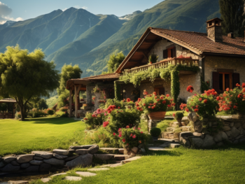 Ferme traditionnelle du nord de l'Italie